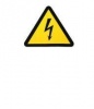 Предупреждающая/инф. табличка Самоклеящаяся этикетка 100х100х100, символ "Молния"