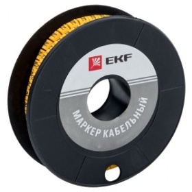 Маркер-кабельный 6,0кв.мм "4" (500шт.) (ЕС-3) EKF PROxima | plc-KM-6-4 | EKF