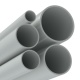 Труба жесткая гладкая ПВХ 16мм лёгкая, 2м, серый | 62916 | DKC