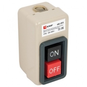 Выключатель кнопочный с блокировкой ВКИ-211 6А 3P IP40  EKF PROxima | vki-211 | EKF