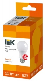 Лампа светодиодная (LED) ECO A60 шар 11Вт 230В 3000К E27 IEK
