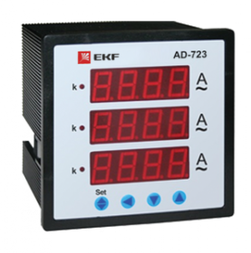 Амперметр AM-D723 цифровой на панель 72х72 трехфазный EKF PROxima | ad-723 | EKF