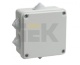 Коробка распаечная КМ41234 для о/п 100х100х50мм IP55 (RAL7035, 6 гермовводов)