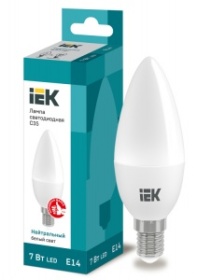 Лампа светодиодная (LED) ECO C35 свеча 7Вт 230В 4000К E14 IEK