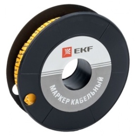 Маркер-кабельный 6,0кв.мм "3" (500шт.) (ЕС-3) EKF PROxima | plc-KM-6-3 | EKF