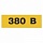 Предупреждающая/инф. табличка Самоклеящаяся этикетка 40х20 мм, символ "380В"