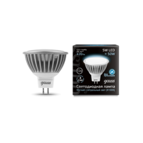 Лампа LED 5Вт GU5.3 12В 4100К MR16 | 201505205 | Gauss