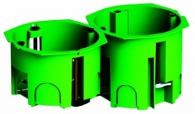 Коробка установочная 68х60 метал.лапки с саморезами (для полых стен) | КУ1205 | HEGEL