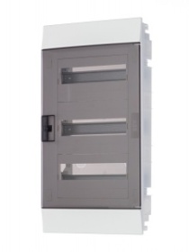 Шкаф пустой встраиваемый ABB Бокс в нишу Mistral41 36М 12х3 прозрачная дверь (c клемм)