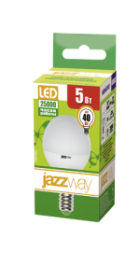 Лампа светодиодная (LED) PLED- ECO-G45 5w E14 4000K 400Lm 230V/50Hz  Jazzway 1036926