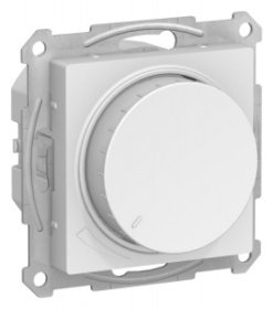 AtlasDesign Белый Светорегулятор (диммер) поворотно-нажимной, 315Вт, мех. | ATN000134 | Schneider El